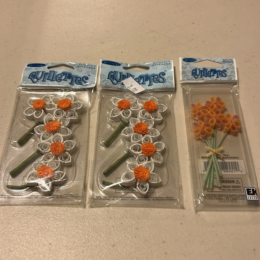 Vintage 3d quillettes flowers
